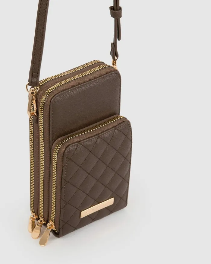 Colette By Colette Hayman Brown Koni Phone X Body Bags Crossbody Bags