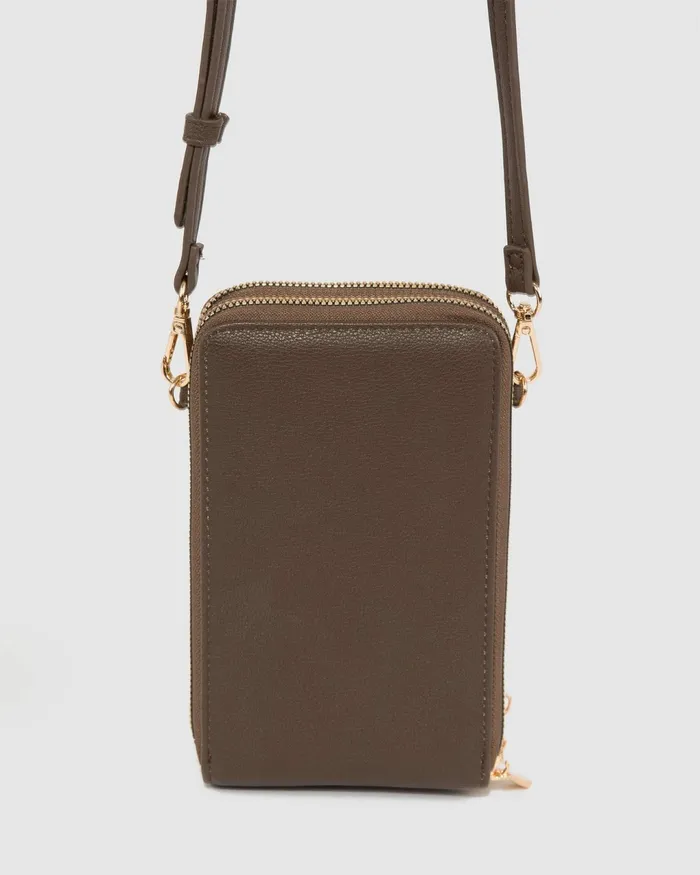 Colette By Colette Hayman Brown Koni Phone X Body Bags Crossbody Bags