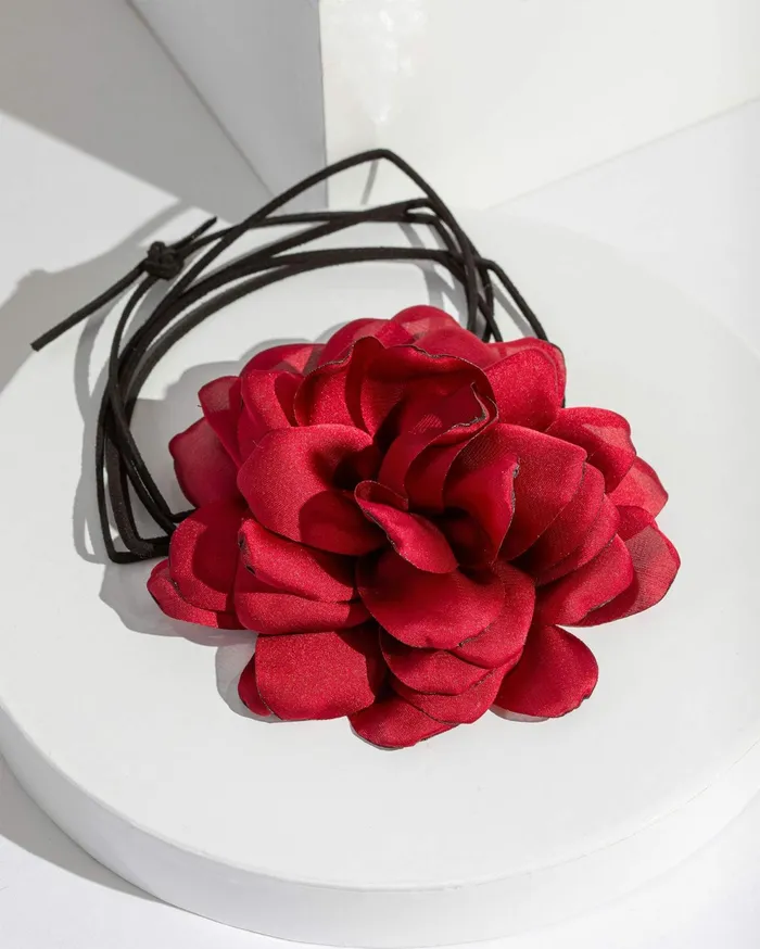 Colette By Colette Hayman Choker Red Rose Choker Necklace 8211 Jewellery