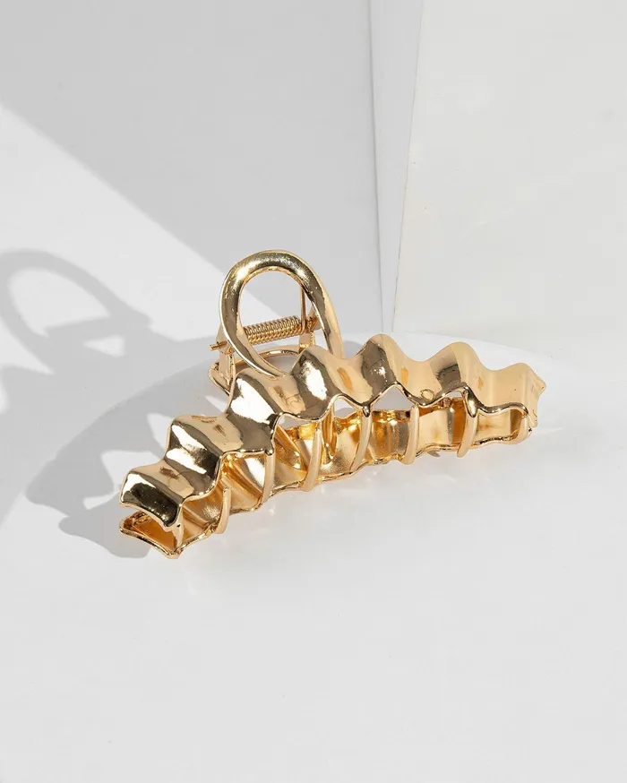 Colette By Colette Hayman Claw Clips Gold Wave Metal Claw Clip 8211 Accessories