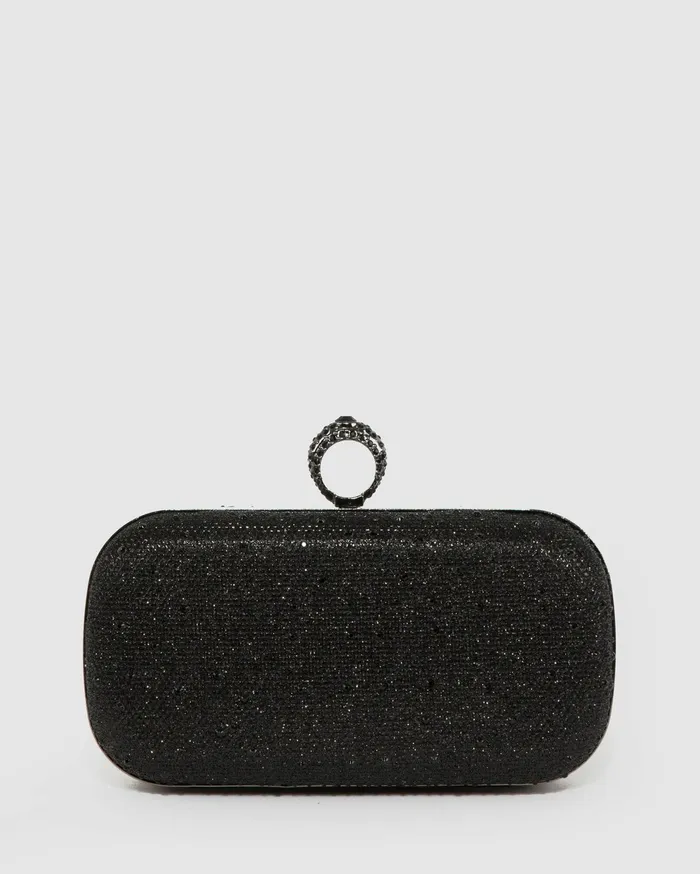 Colette By Colette Hayman Clutch Bags Black Becca Loop Handle Harcase Clutch Bag 8211 Bags