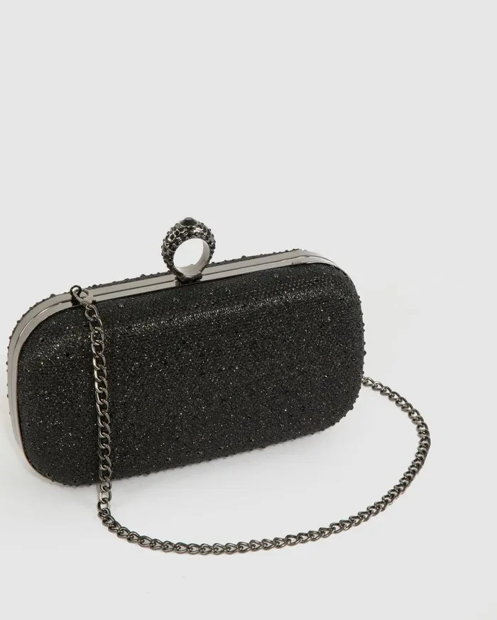 Colette By Colette Hayman Clutch Bags Black Becca Loop Handle Harcase Clutch Bag 8211 Bags