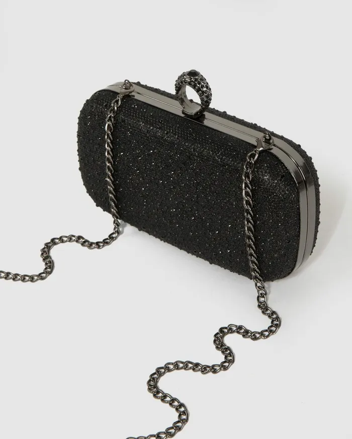 Colette By Colette Hayman Clutch Bags Black Becca Loop Handle Harcase Clutch Bag 8211 Bags
