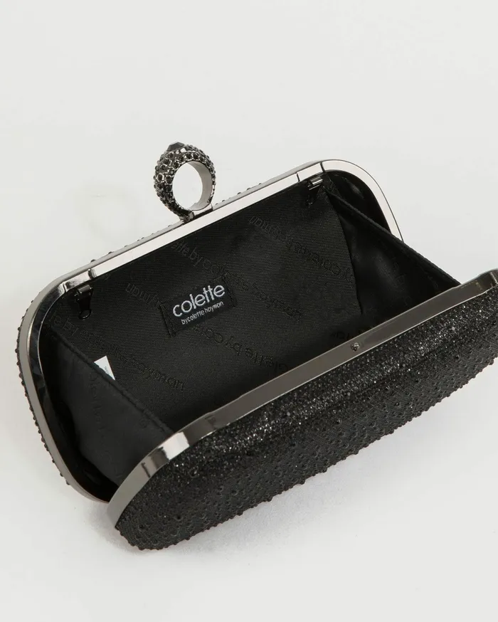 Colette By Colette Hayman Clutch Bags Black Becca Loop Handle Harcase Clutch Bag 8211 Bags