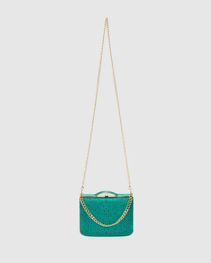 Colette By Colette Hayman Clutch Bags Green Tullia Handle Crystal Bag 8211 Bags