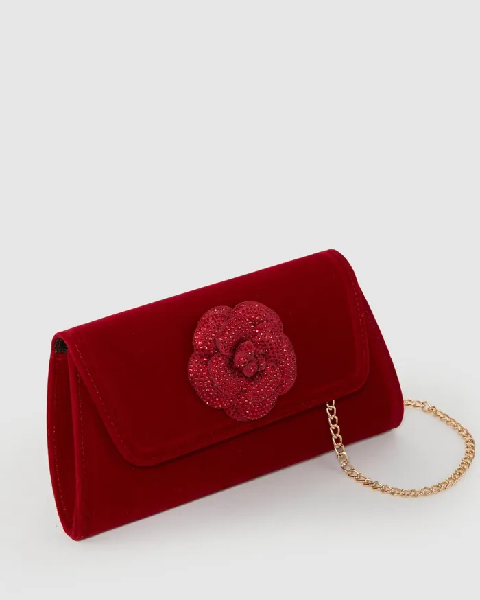Colette By Colette Hayman Clutch Bags Red Leaha Rose Evening Clutch Bag 8211 Bags