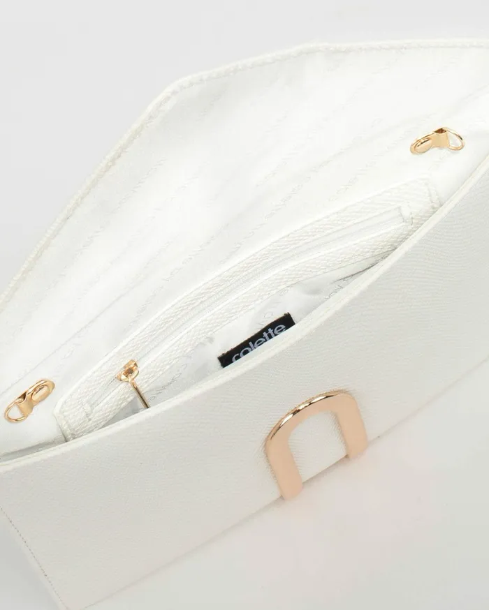 Colette By Colette Hayman Clutch Bags White Clasp Clutch Bag Online 8211 Bags