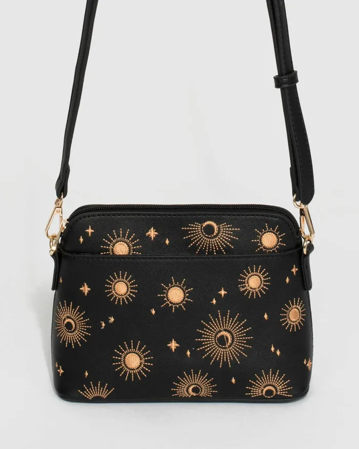 Colette By Colette Hayman Crossbody Bags Black Embroidered Star Crossbody Bag 8211 Bags Colette By Colette Hayman Crossbody Bags Black Embroidered Star Crossbody Bag 8211 Bags