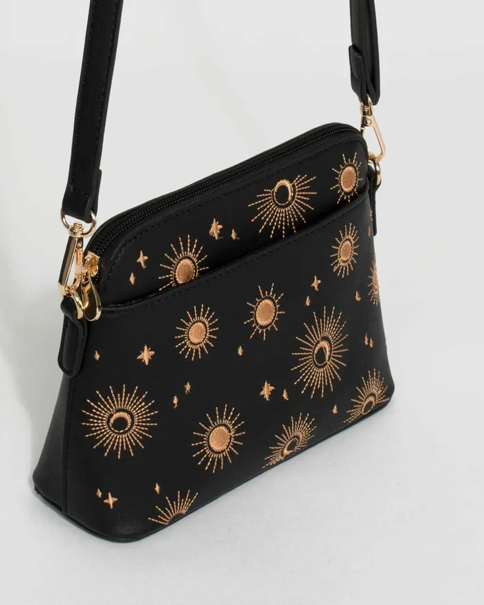 Colette By Colette Hayman Crossbody Bags Black Embroidered Star Crossbody Bag 8211 Bags