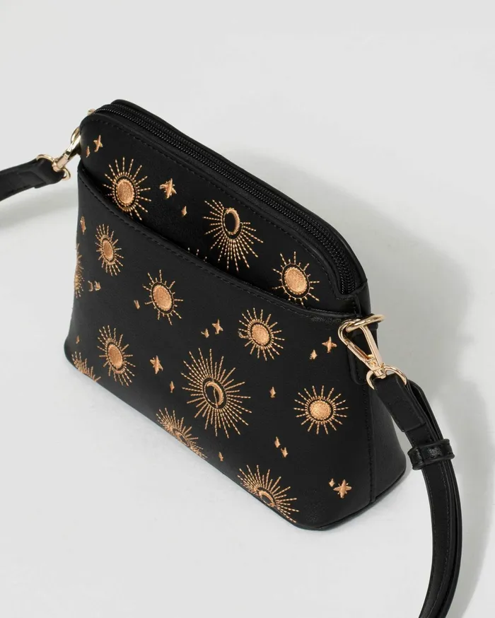 Colette By Colette Hayman Crossbody Bags Black Embroidered Star Crossbody Bag 8211 Bags