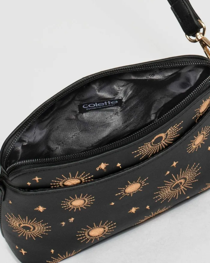 Colette By Colette Hayman Crossbody Bags Black Embroidered Star Crossbody Bag 8211 Bags