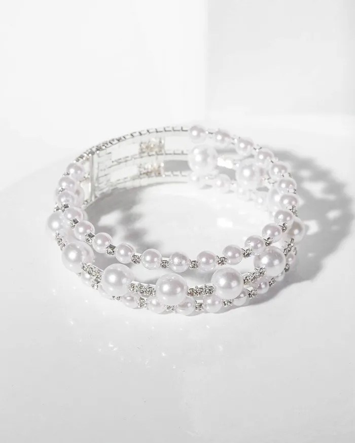 Colette By Colette Hayman Cuffs Crystal Pearl Cuff 8211 Jewellery