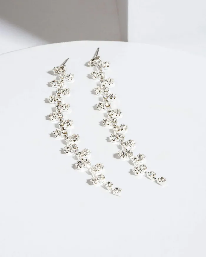 Colette By Colette Hayman Drop Crystal Double Crystal Ligned Drop Earrings 8211 Jewellery