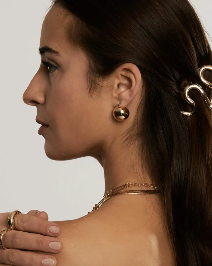 Colette By Colette Hayman Gold Ball Hoop Huggie Earrings Jewellery Huggie