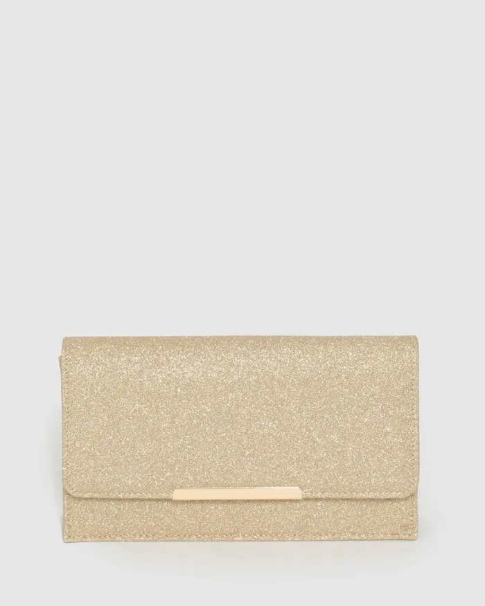 Colette By Colette Hayman Gold Lily Bird Patch Clutch Bag Bags Clutch Bags