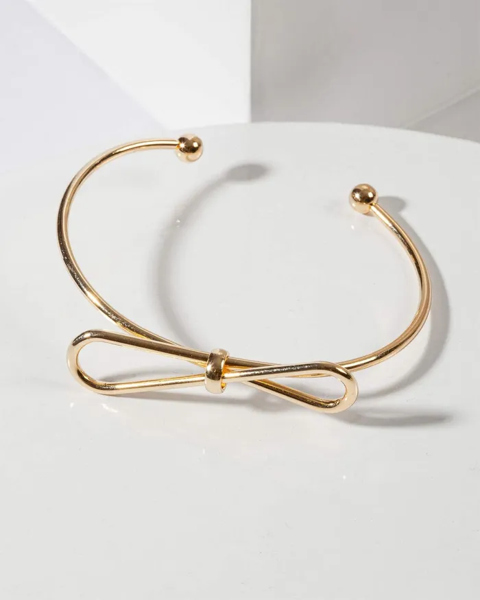 Colette By Colette Hayman Gold Metal Bow Bracelet Jewellery Bracelets