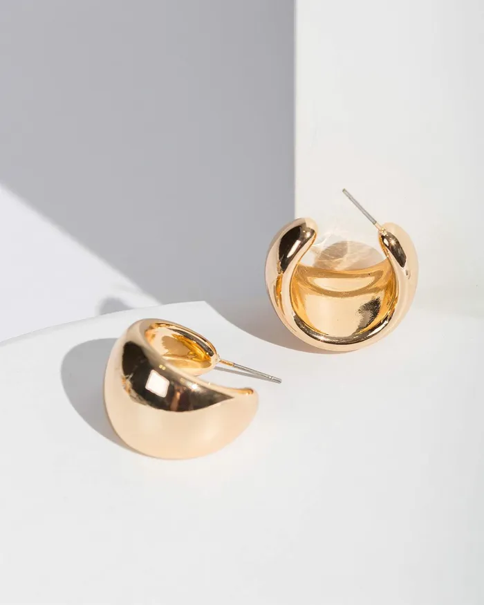 Colette By Colette Hayman Gold Small Thick Hoop Earrings Jewellery Hoop