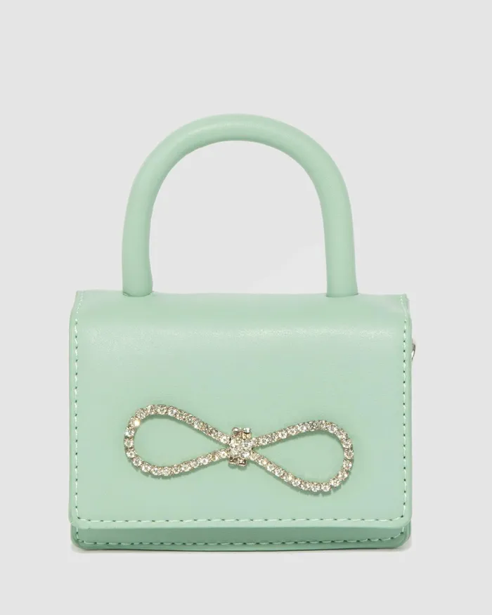 Colette By Colette Hayman Green Isabella Bow Mini Bag Bags Mini Bags