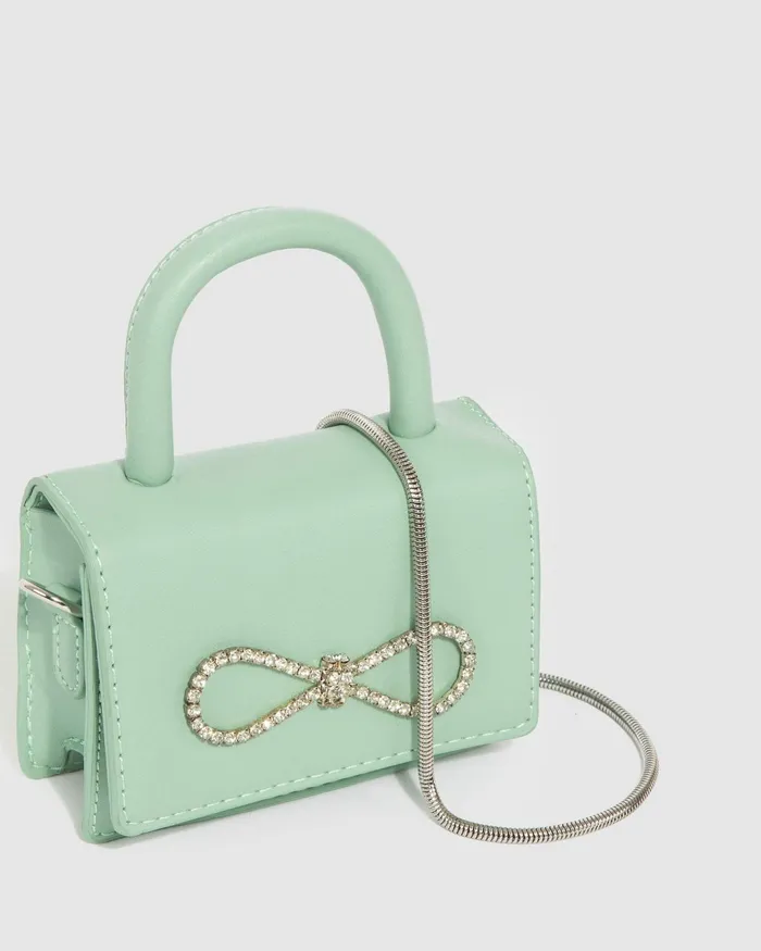 Colette By Colette Hayman Green Isabella Bow Mini Bag Bags Mini Bags