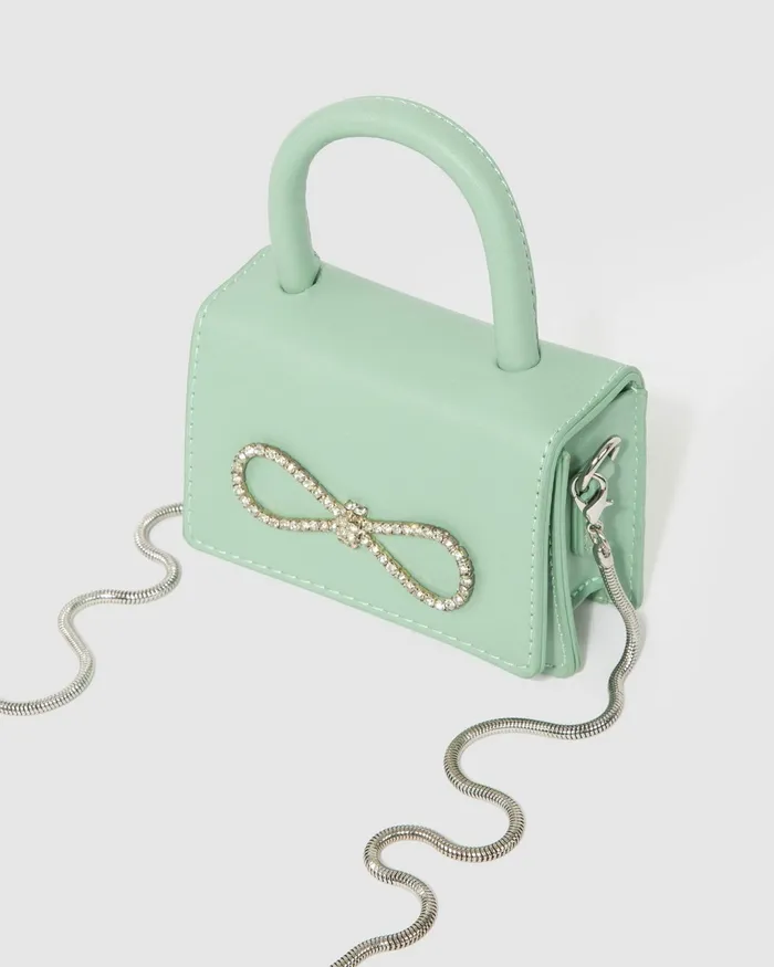 Colette By Colette Hayman Green Isabella Bow Mini Bag Bags Mini Bags
