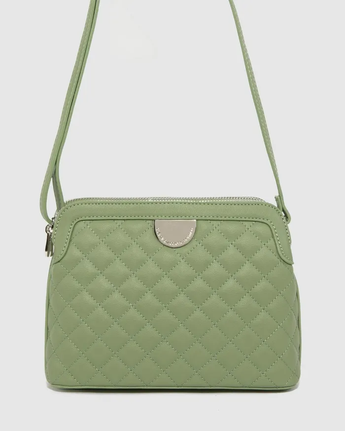 Colette By Colette Hayman Green Joanna Quilt Crossbody Bag Bags Crossbody Bags