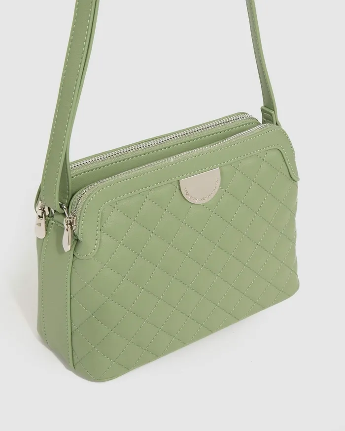 Colette By Colette Hayman Green Joanna Quilt Crossbody Bag Bags Crossbody Bags