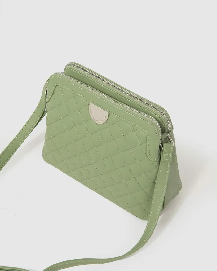 Colette By Colette Hayman Green Joanna Quilt Crossbody Bag Bags Crossbody Bags