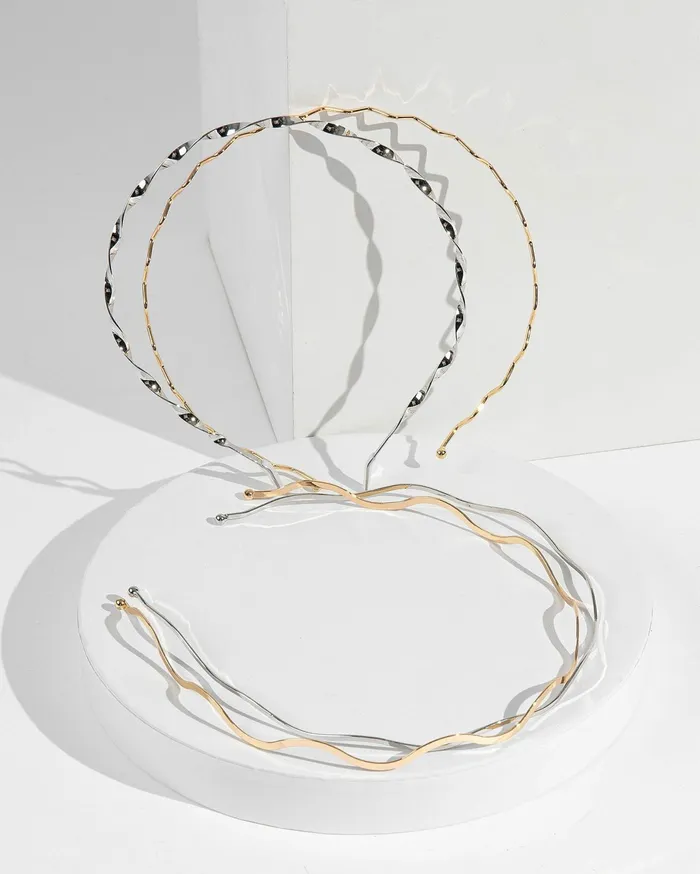 Colette By Colette Hayman Headbands and Fascinators Mixed Metals 4Pack Mixed Metals Headband 8211 Accessories