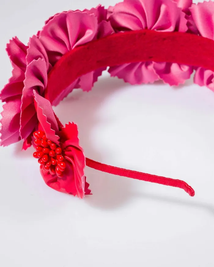 Colette By Colette Hayman Headbands and Fascinators Red Multi Flower Beaded Detail Fascinator 8211 Accessories