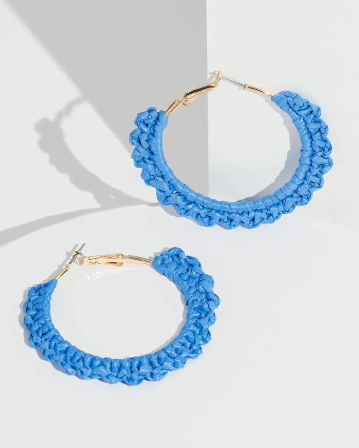 Colette By Colette Hayman Hoop Blue Crochet Hoop Earrings Online 8211 Jewellery