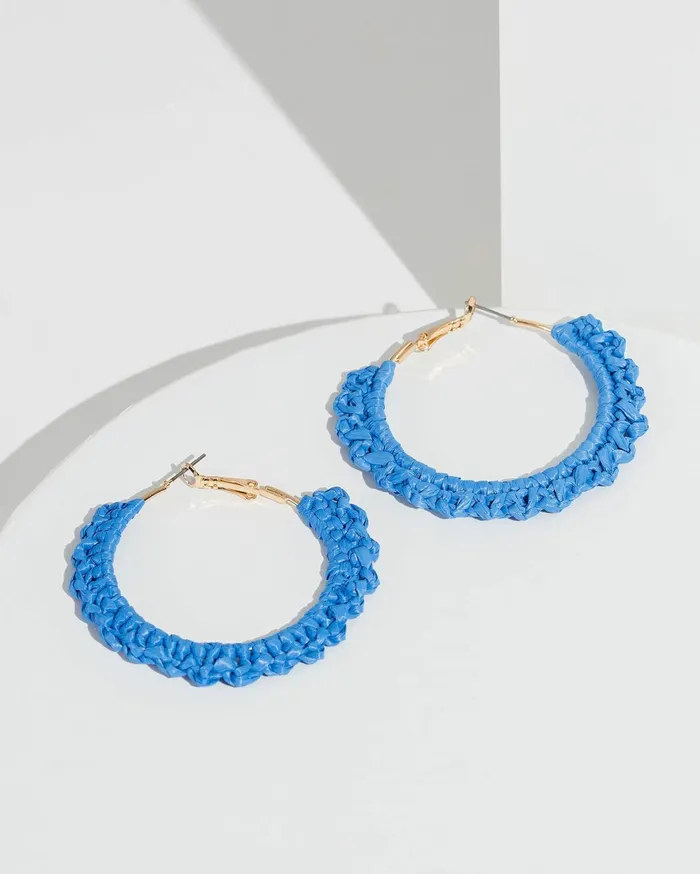 Colette By Colette Hayman Hoop Blue Crochet Hoop Earrings Online 8211 Jewellery