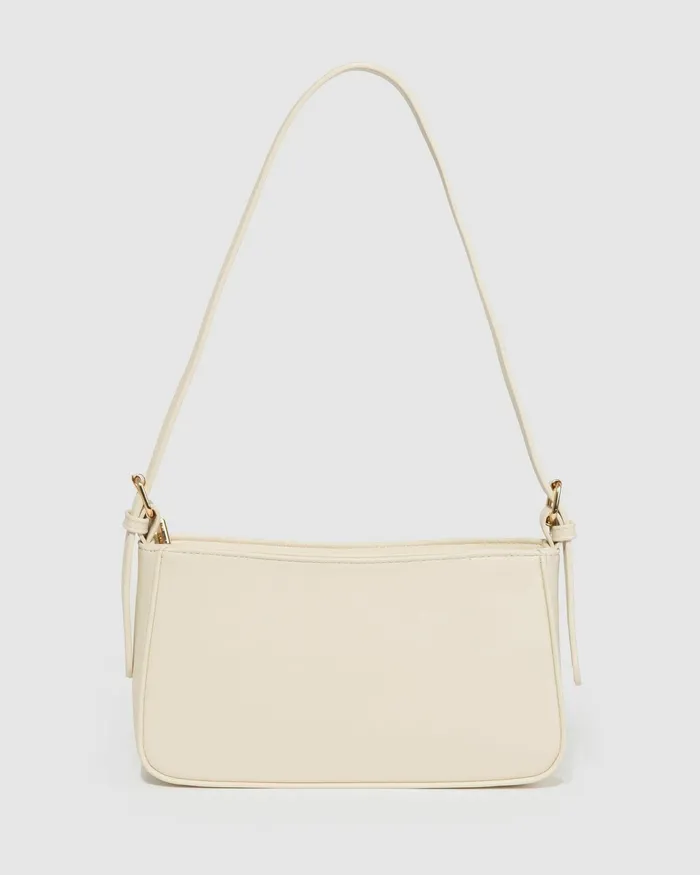 Colette By Colette Hayman Ivory Frankie Buckle Strap Shoulder Bags Shoulder Bags