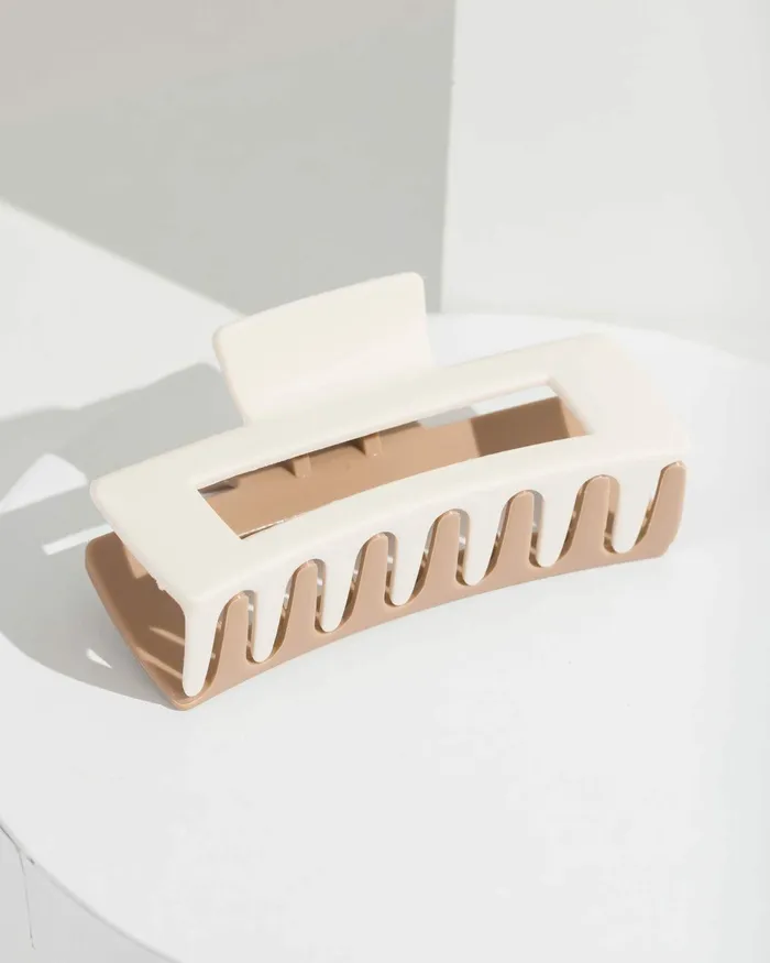 Colette By Colette Hayman Multi Colour Two Tone Rectangle Claw Clip Accessories Claw Clips Colette By Colette Hayman Multi Colour Two Tone Rectangle Claw Clip Accessories Claw Clips