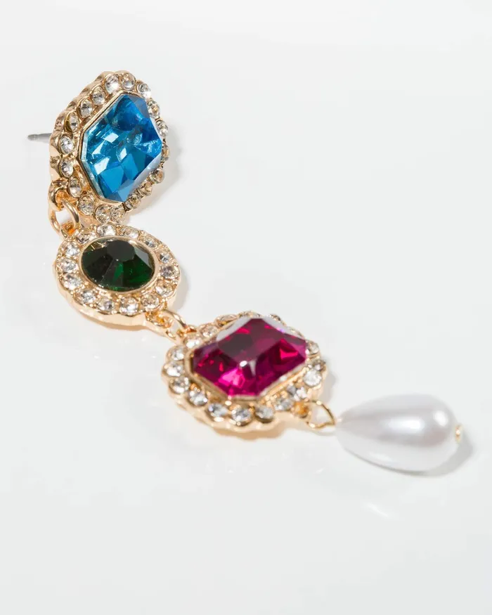 Colette By Colette Hayman Multi Framed Heart Drop Earrings Jewellery Statement Earrings