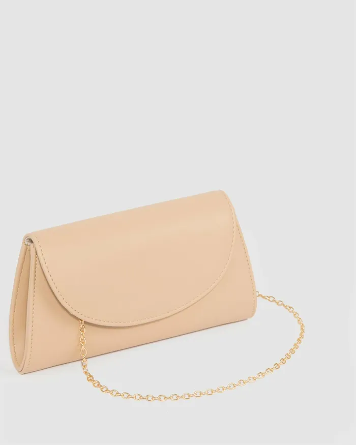 Colette By Colette Hayman Natural Leaha Fold Over Clutch Bag Bags Clutch Bags