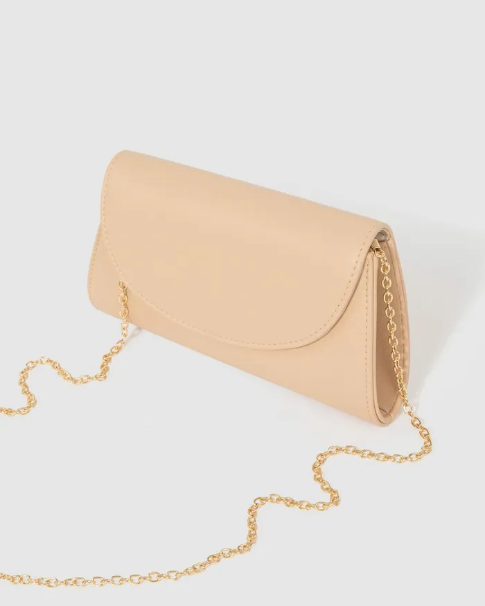 Colette By Colette Hayman Natural Leaha Fold Over Clutch Bag Bags Clutch Bags