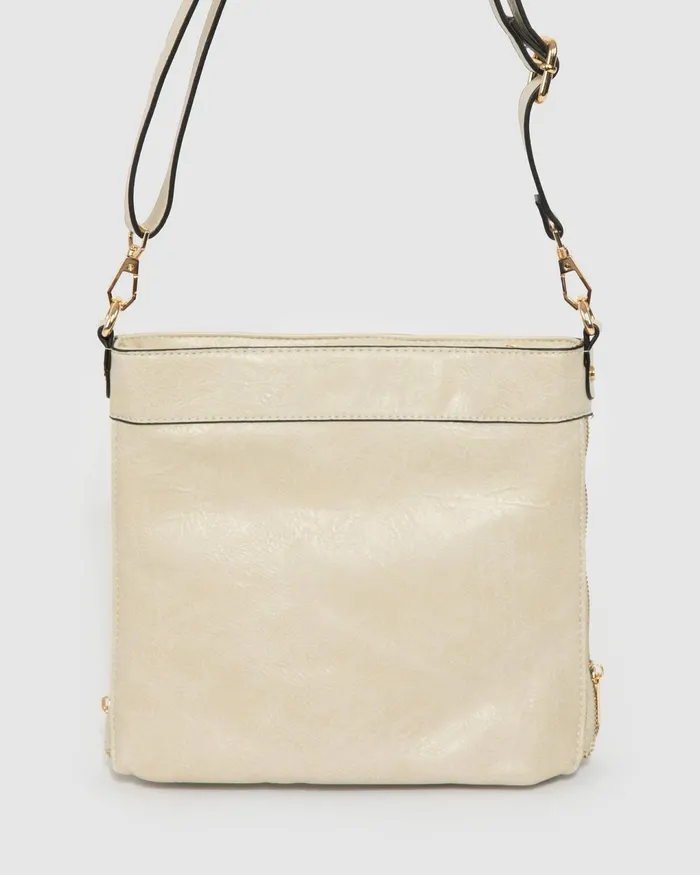 Colette By Colette Hayman Natural Penelope Zip Crossbody Bag Bags Crossbody Bags