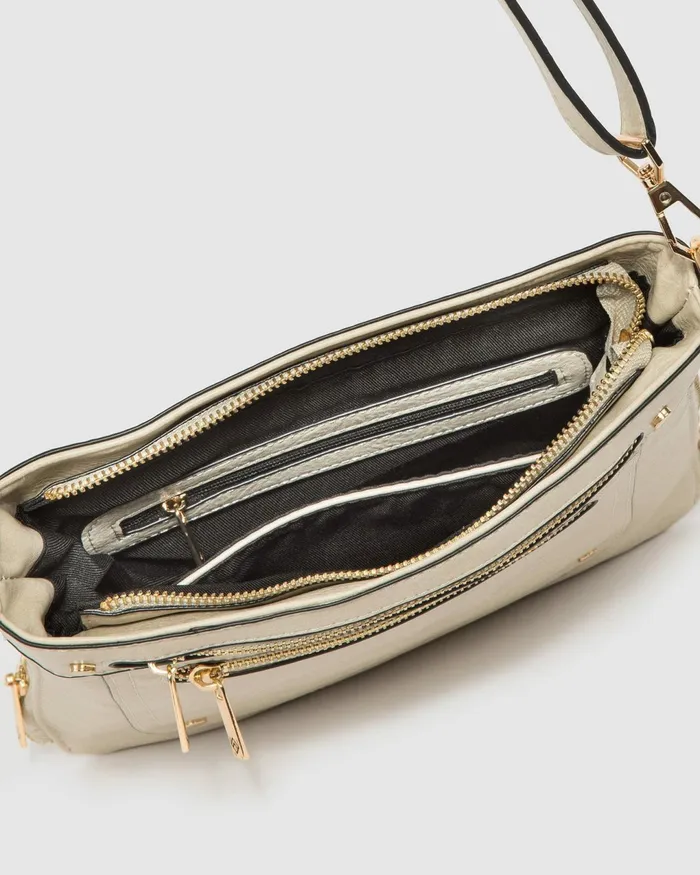 Colette By Colette Hayman Natural Penelope Zip Crossbody Bag Bags Crossbody Bags
