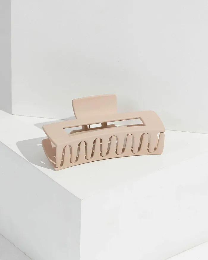 Colette By Colette Hayman Nude Rectangle Matte Claw Clip Accessories Claw Clips
