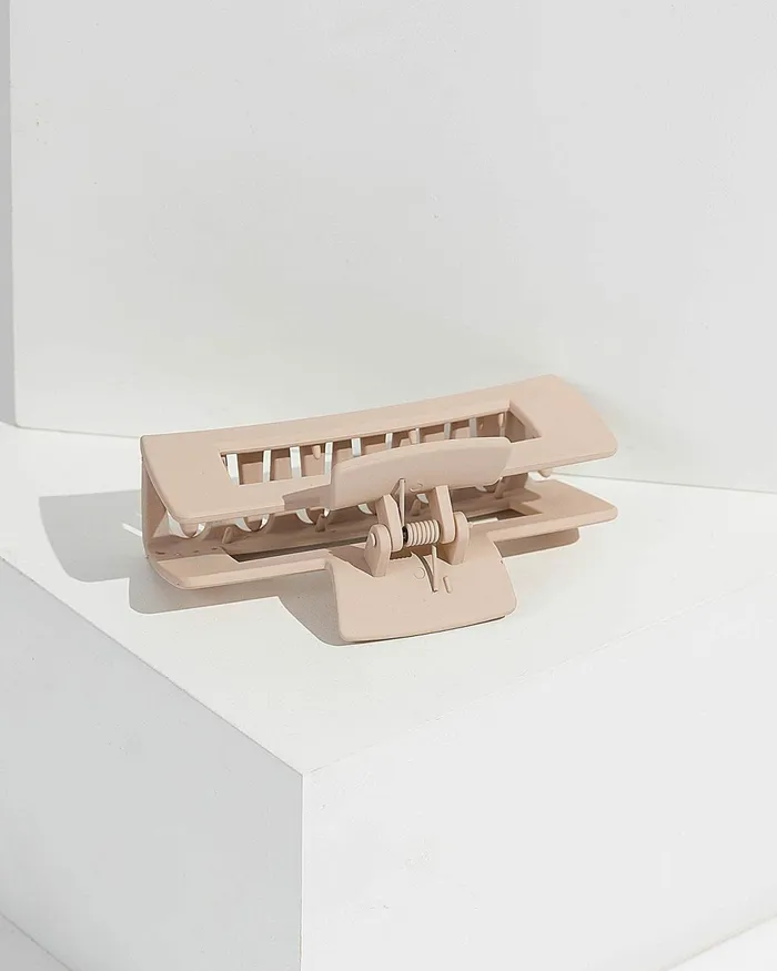 Colette By Colette Hayman Nude Rectangle Matte Claw Clip Accessories Claw Clips