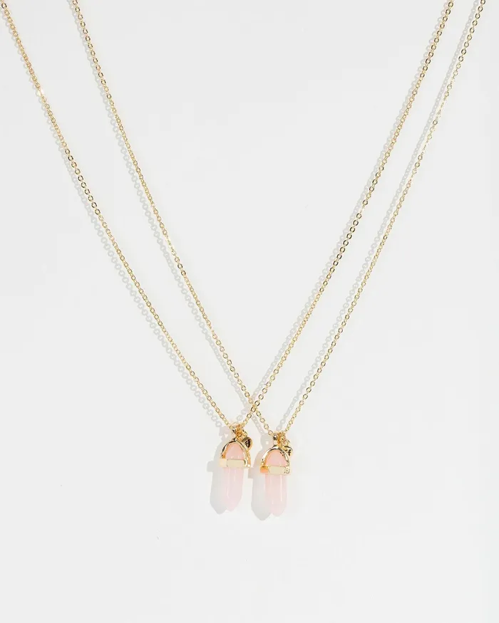 Colette By Colette Hayman Pink BFF Crystal Necklace Pack Online Jewellery Kids Necklaces