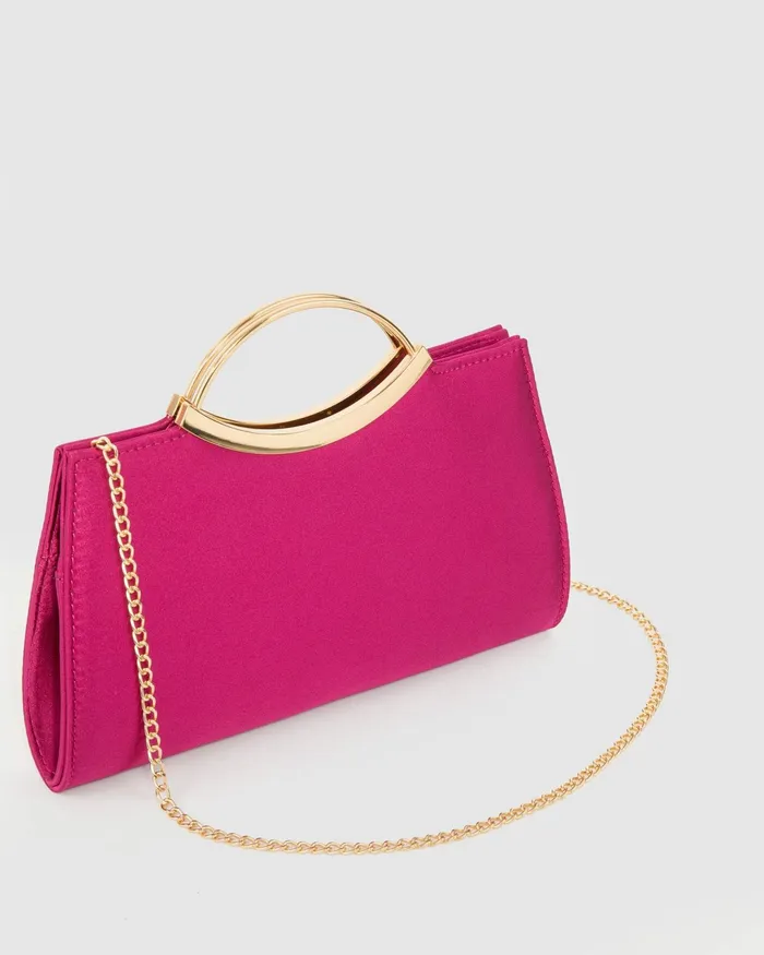 Colette By Colette Hayman Pink Jessie Handle Clutch Bag Bags Clutch Bags