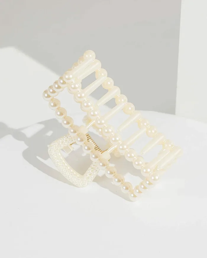 Colette By Colette Hayman Rectangle Pearl Claw Clip Accessories Claw Clips