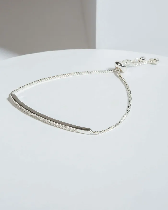 Colette By Colette Hayman Silver Cubic Zirconia Crystal Plate Bracelet Jewellery Bracelets Colette By Colette Hayman Silver Cubic Zirconia Crystal Plate Bracelet Jewellery Bracelets