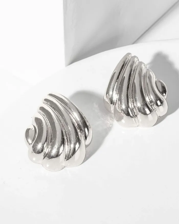Colette By Colette Hayman Silver Textured Tear Drop Stud Earrings Jewellery Stud