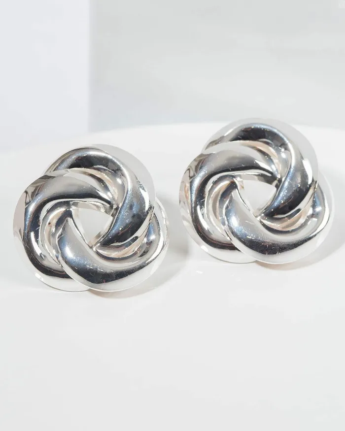 Colette By Colette Hayman Silver Twist Knot Stud Earrings Jewellery Stud