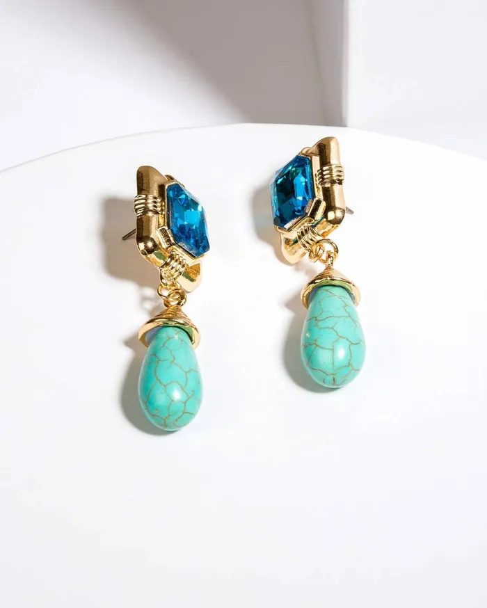 Colette By Colette Hayman Statement Earrings Blue Crystal Framed Drop Earrings 8211 Jewellery Colette By Colette Hayman Statement Earrings Blue Crystal Framed Drop Earrings 8211 Jewellery