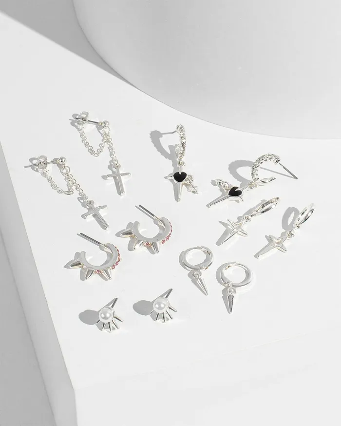 Colette By Colette Hayman Statement Earrings Multi Punk Earring 6 Pack 8211 Jewellery