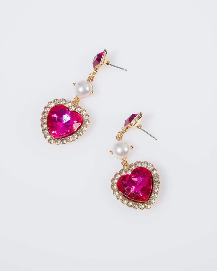 Colette By Colette Hayman Statement Earrings Pink Large Heart Crystal Earrings 8211 Jewellery Colette By Colette Hayman Statement Earrings Pink Large Heart Crystal Earrings 8211 Jewellery