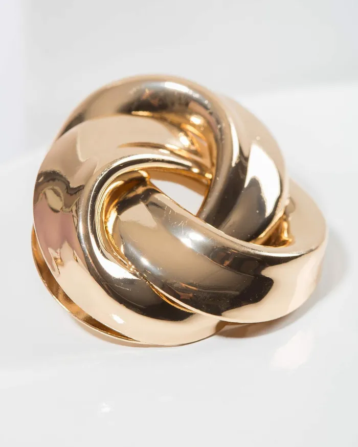Colette By Colette Hayman Stud Gold Large Knot Stud Earrings 8211 Jewellery